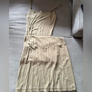 SKIMS Ribbed Gray Dress